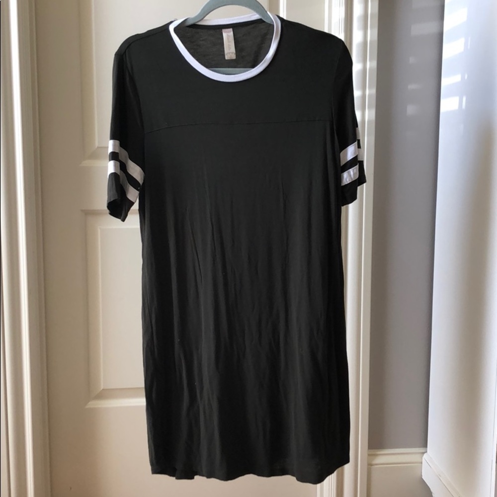 Green T-shirt dress